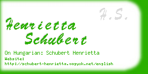 henrietta schubert business card